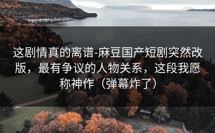 这剧情真的离谱-麻豆国产短剧突然改版，最有争议的人物关系，这段我愿称神作（弹幕炸了）