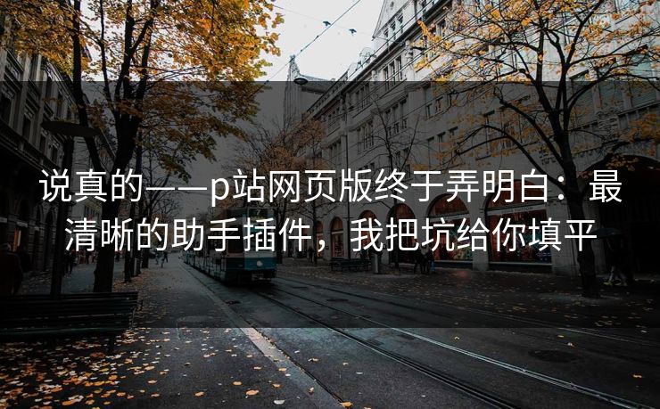 说真的——p站网页版终于弄明白：最清晰的助手插件，我把坑给你填平